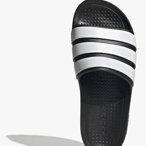 Adidas Adilette Flow Unisex Slide Sandals- Black/White